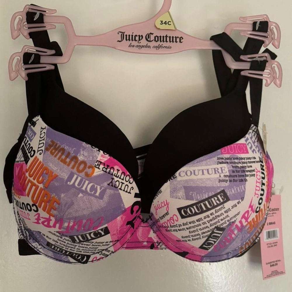 Brand new y2k super cute and girly juicy couture sexy push up bras